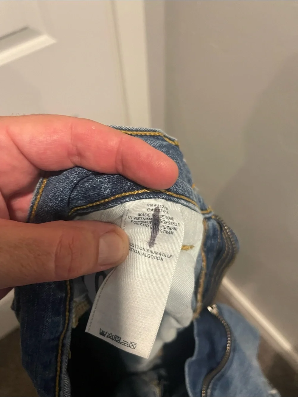 True Religion Men's Light Blue Washed Slim Straight Jeans